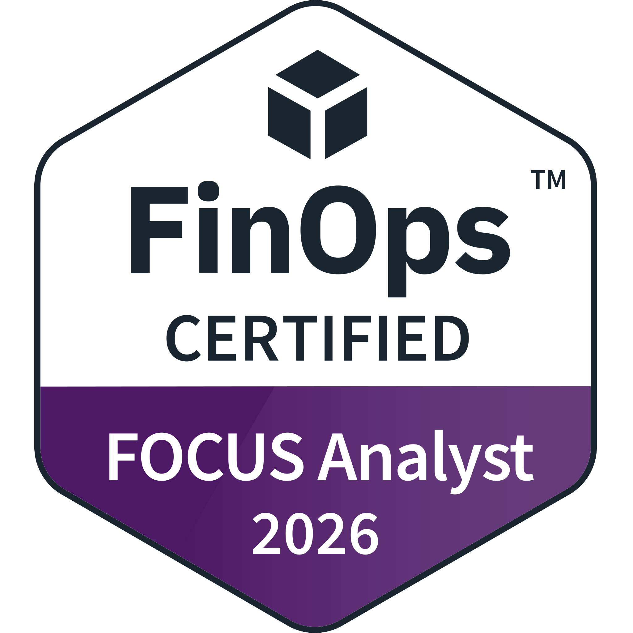 FinOps Certified FOCUS Analyst 2026 — badge oficial